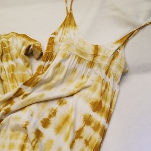 Bejeweled Tie Dye Yellow Maxi Dress X Small